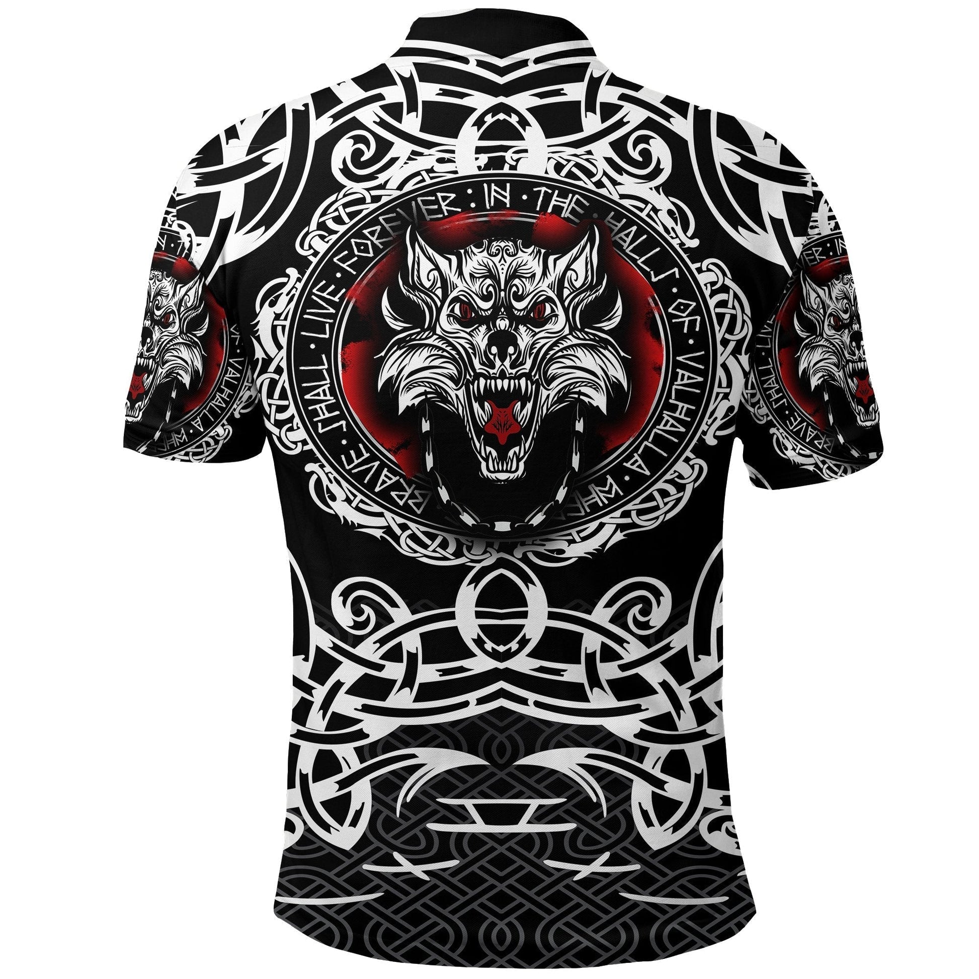 Viking Polo Shirt, Fenrir Wolf RLT12