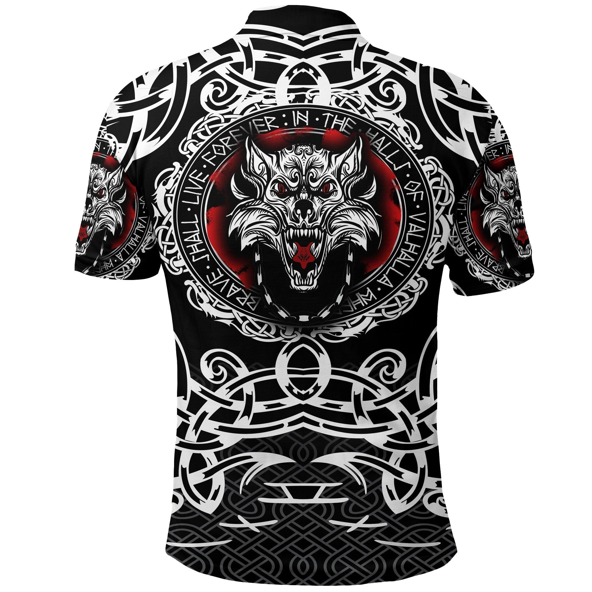 Viking Polo Shirt, Fenrir Wolf RLT12