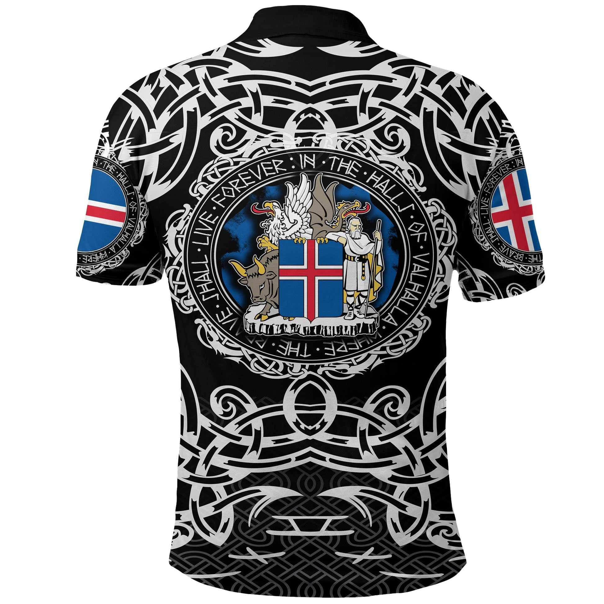 Viking Polo Shirt Iceland Viking Pattern RLT12