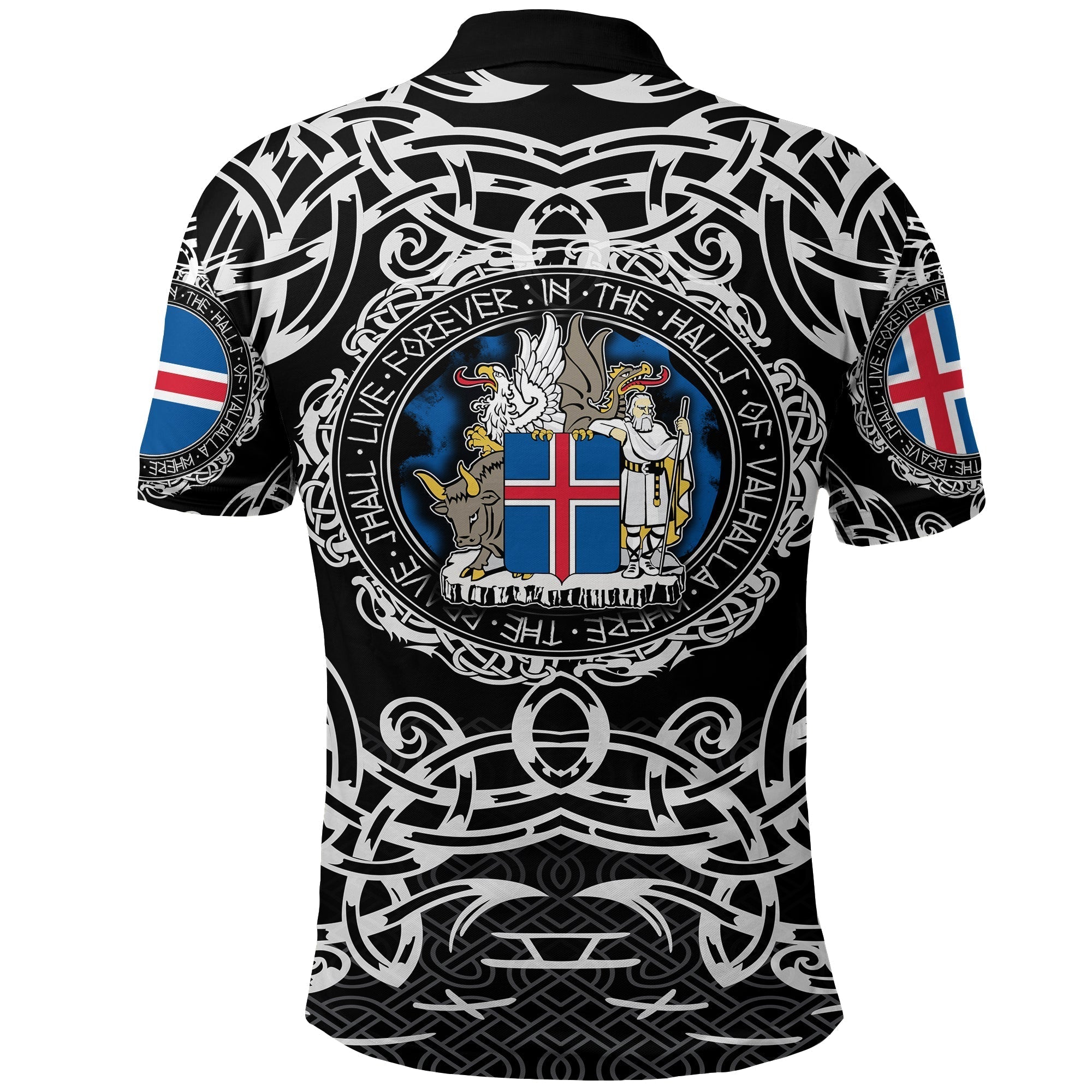Viking Polo Shirt Iceland Viking Pattern RLT12