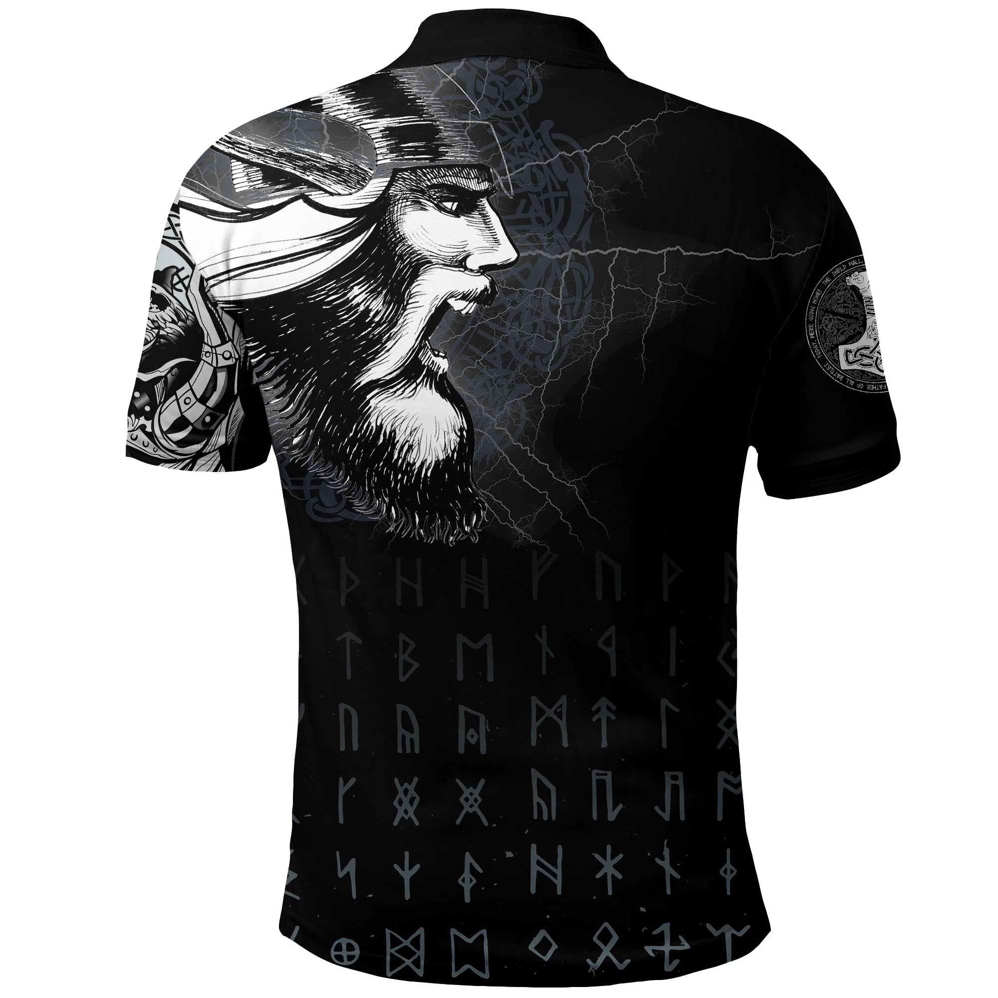 Viking Polo Shirt Warrior Tattoo 3D RLT12