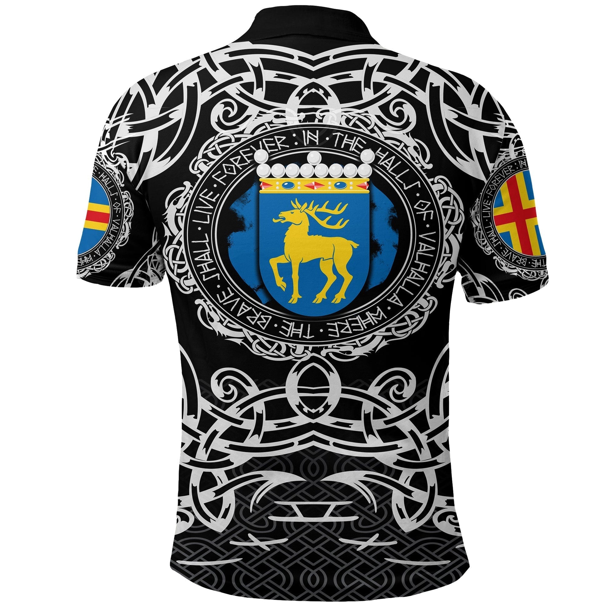 Viking Polo Shirt Aland Islands Viking Pattern RLT12