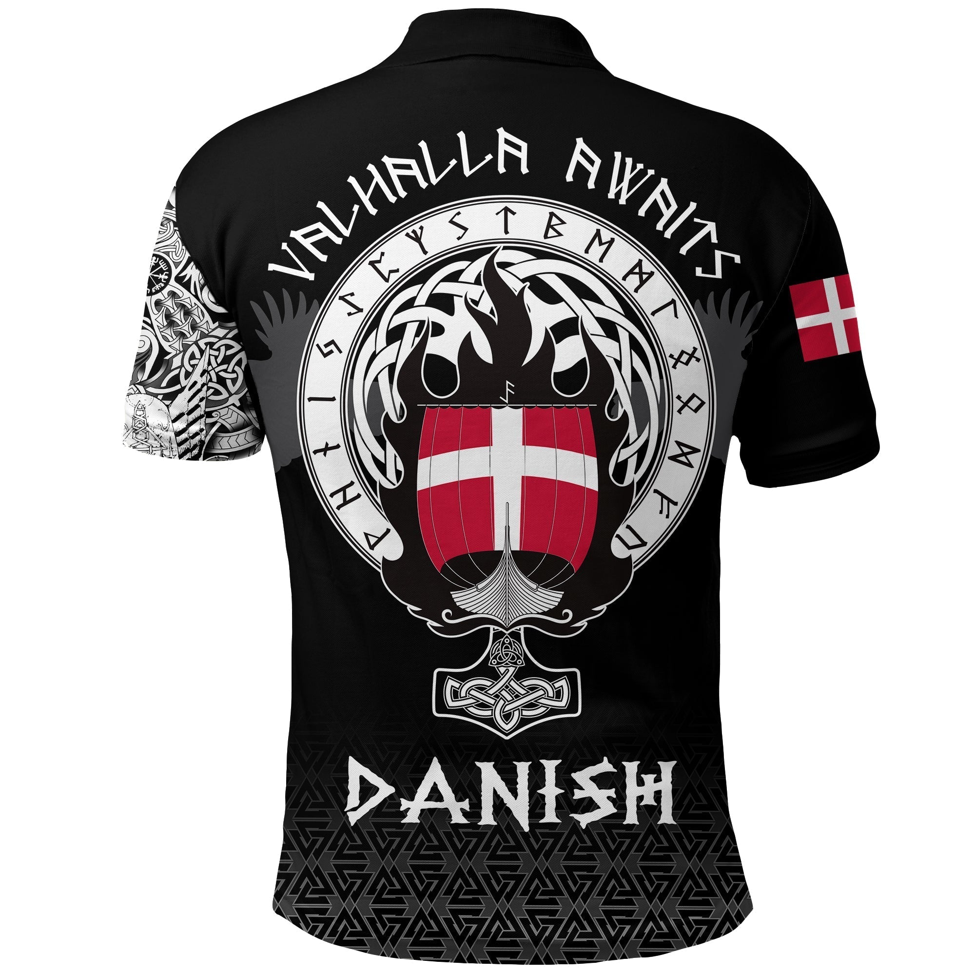 Viking Polo Shirt Danish Drakkar RLT12