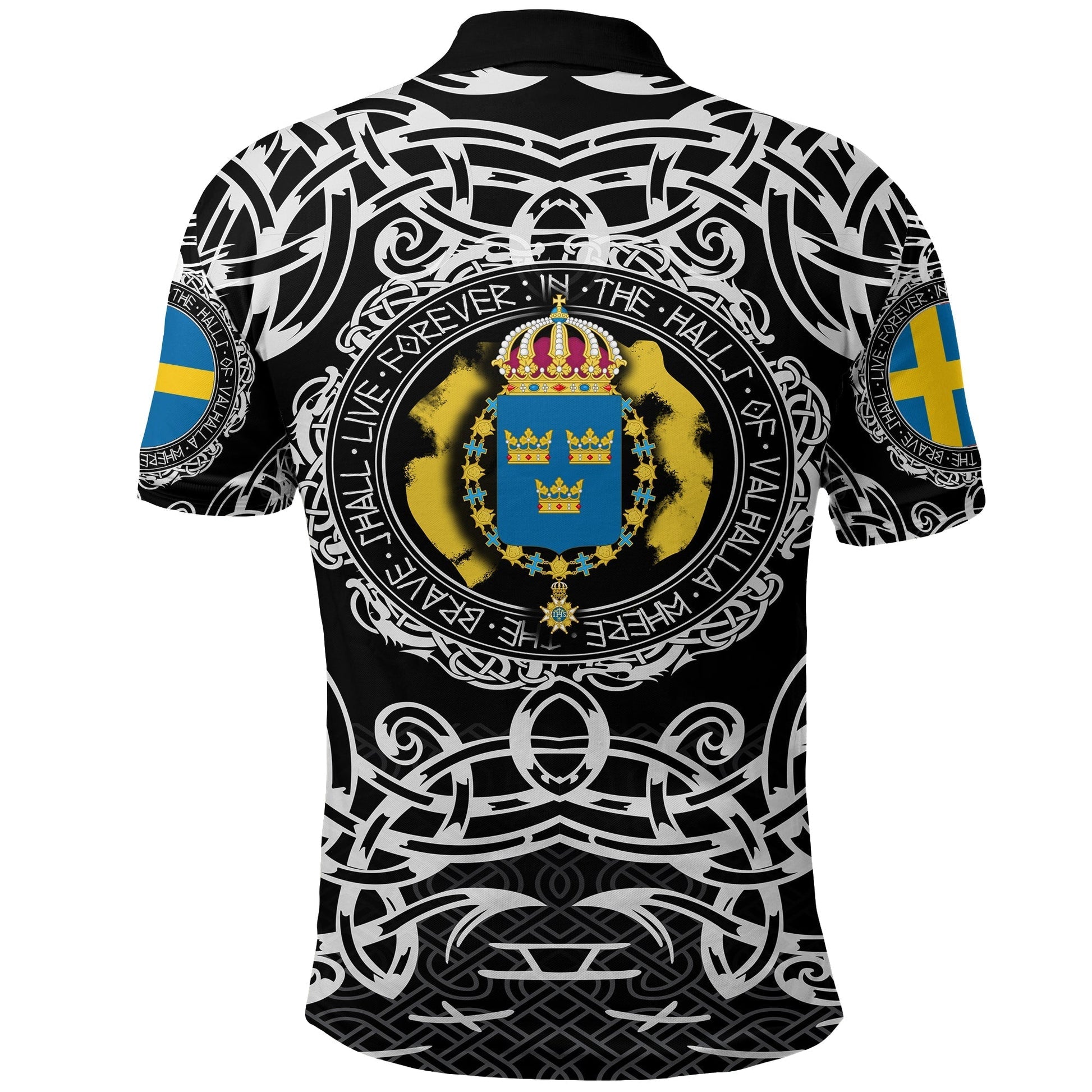 Viking Polo Shirt Sweden Viking Pattern RLT12