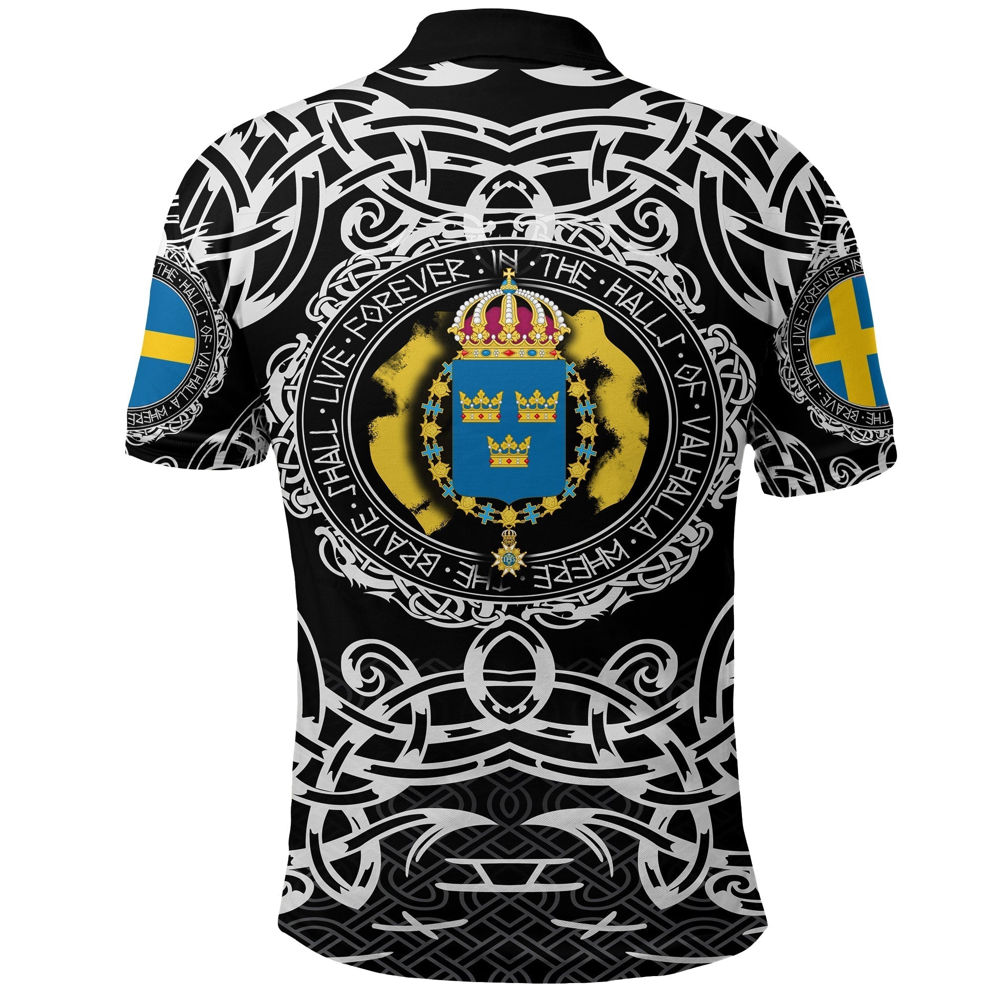 Viking Polo Shirt Sweden Viking Pattern RLT12