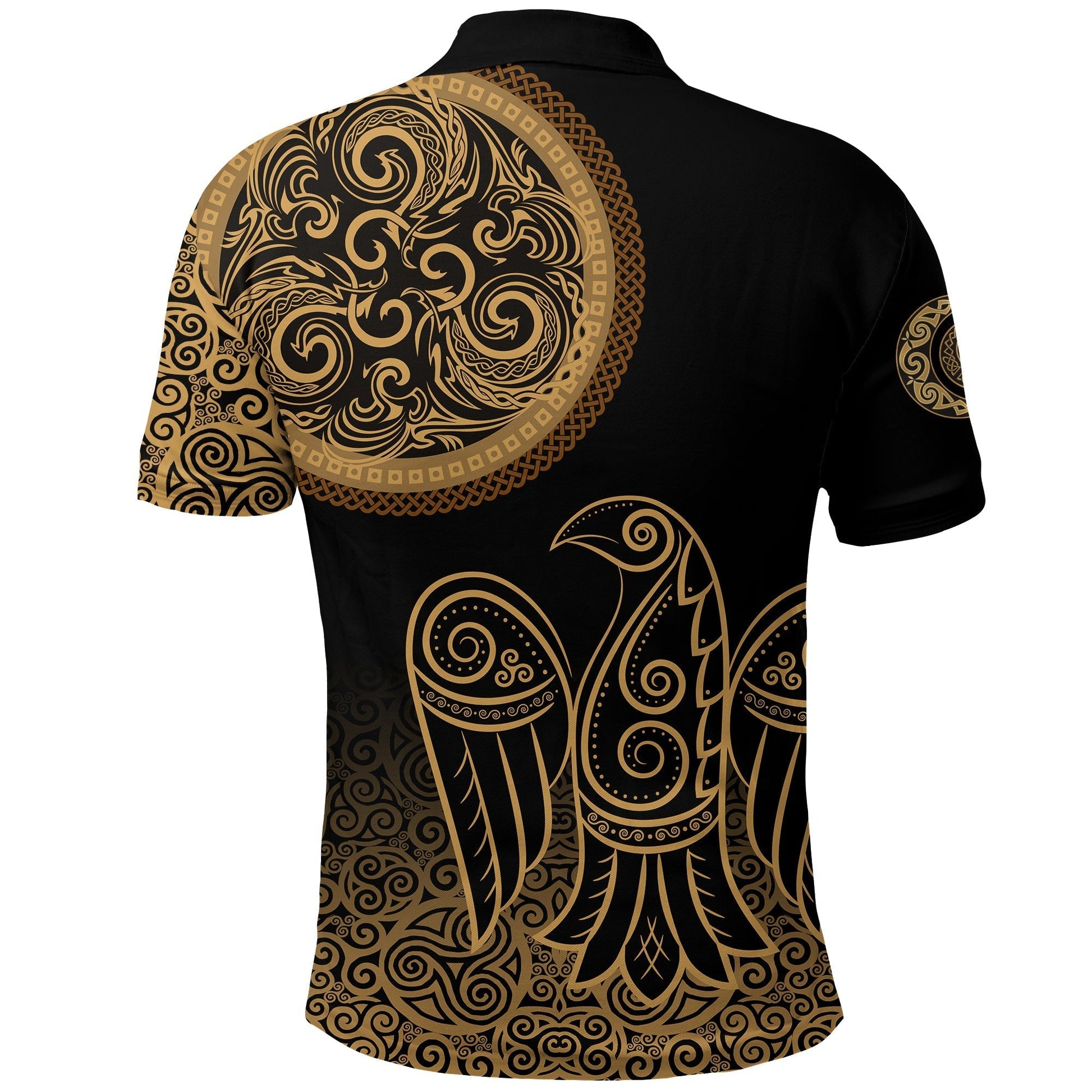 Viking Polo Shirt Triskele Raven Celtic RLT12