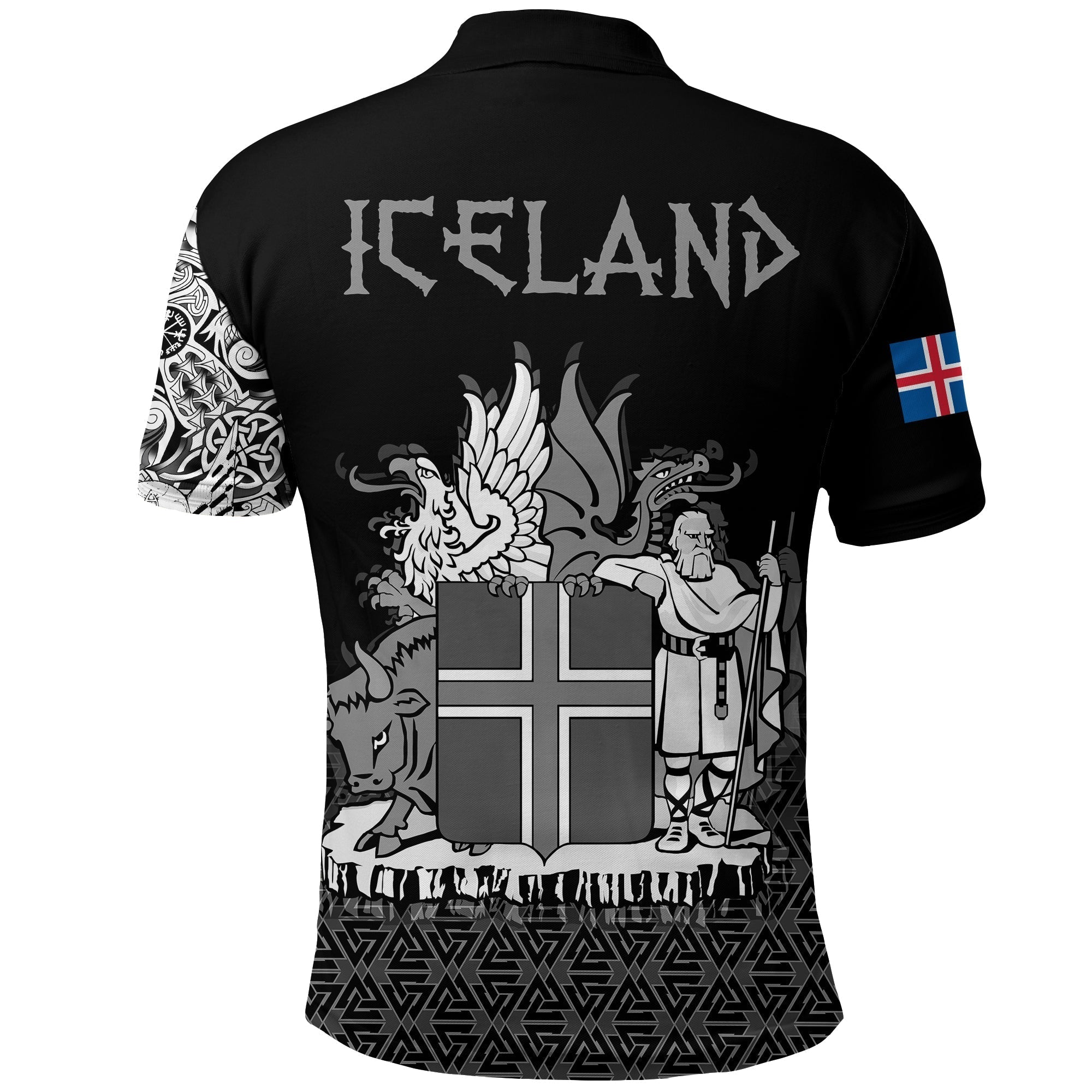 Viking Polo Shirt Iceland Coat Of Arms RLT12
