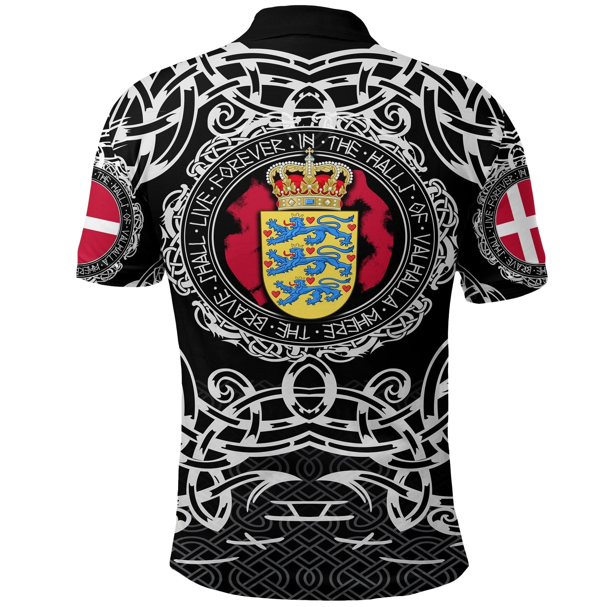 Viking Polo Shirt Denmark Viking Pattern RLT12