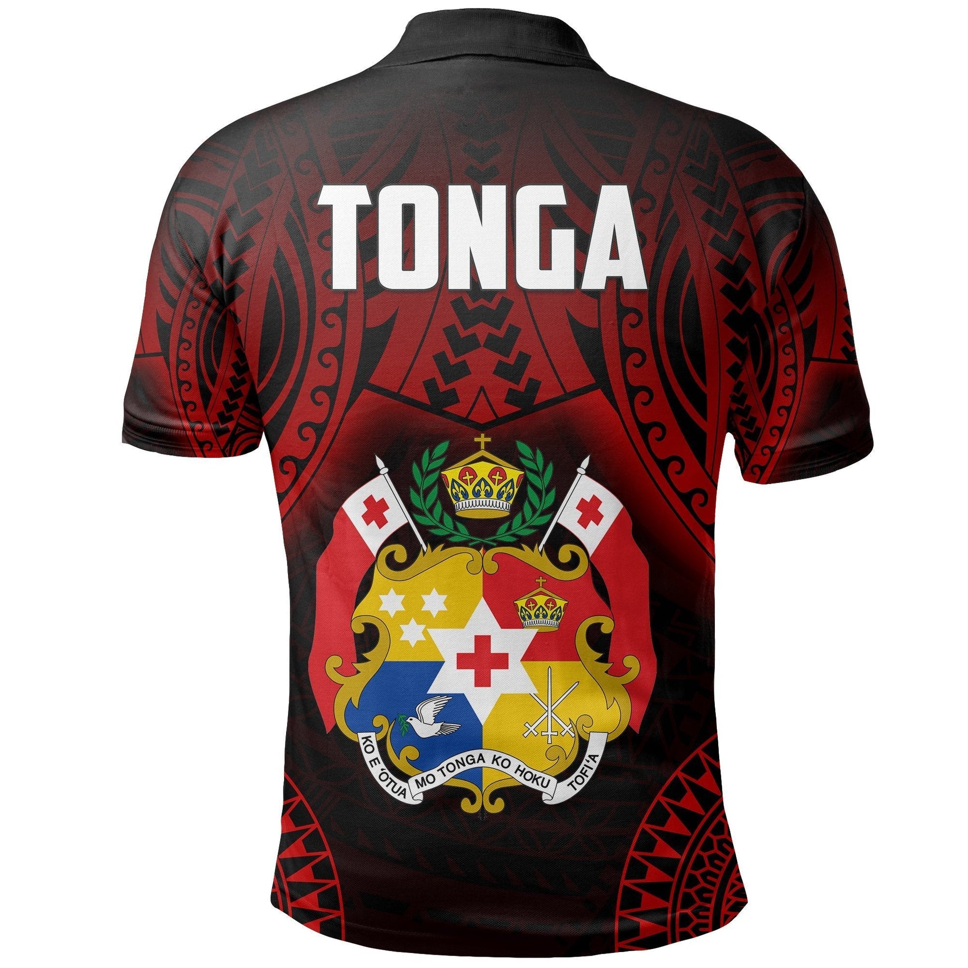 Tonga Rugby Polo Shirt Mate Maa Tonga Tribal Pattern