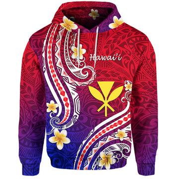 Custom Hawaii Hoodie Polynesian Line Style LT9