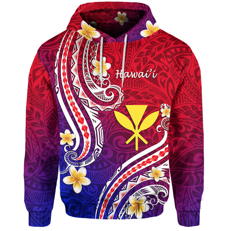 Custom Hawaii Hoodie Polynesian Line Style LT9
