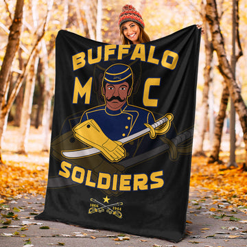 Buffalo Soldiers Premium Blanket BSMC Club Adore Motorcycle