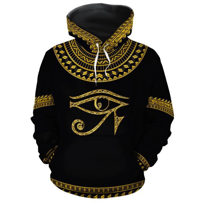African Hoodie Ra Egyptian All Over Pullover