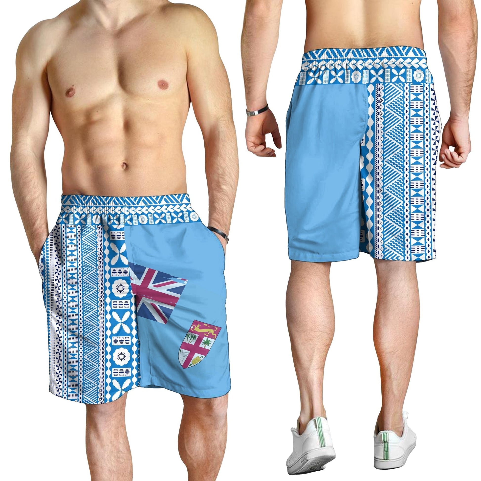 Fiji Dreamy Men Short Tapa Pattern LT13