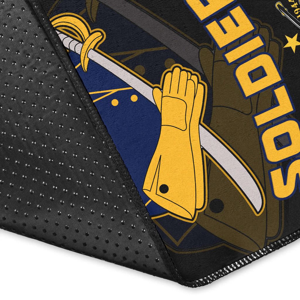 Buffalo Soldiers Area Rug BSMC Club Adore Motorcycle
