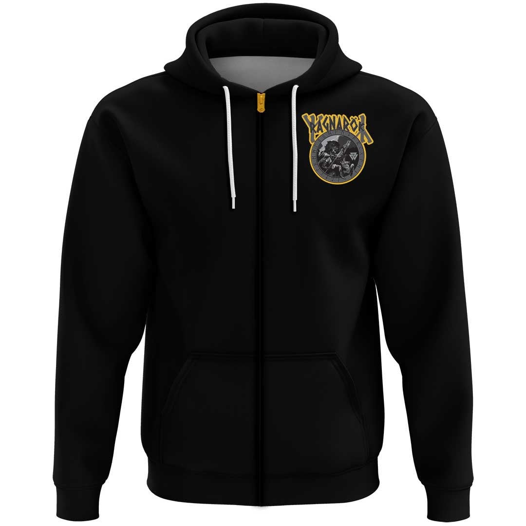 Viking Clothing Viking Ragnarok Battle Of The God Odin With The Wolf Fenrir Hoodie RLT12