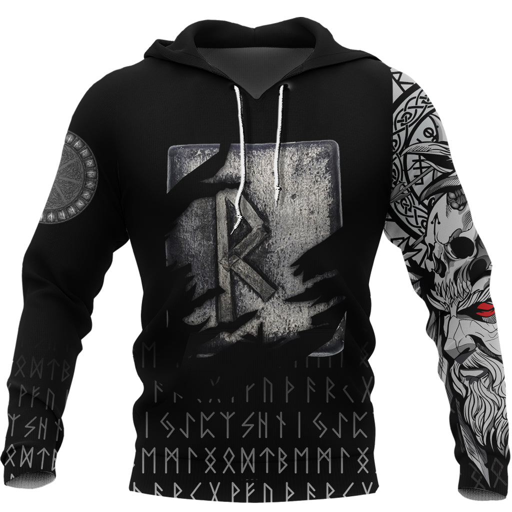 Viking Hoodie Raido Norse Runes RLT12