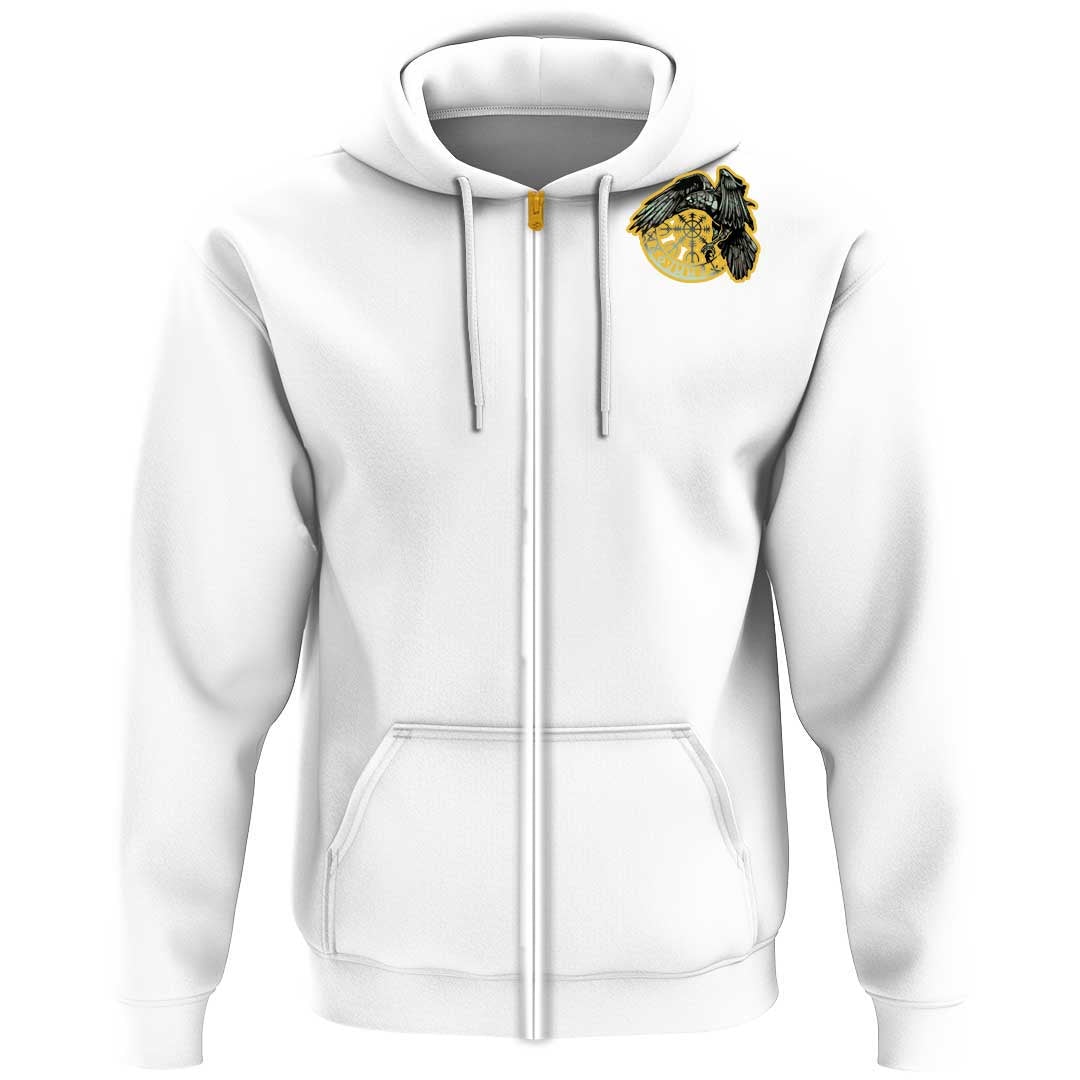 Viking Clothing Viking Raven and Vegvisir Hoodie RLT12