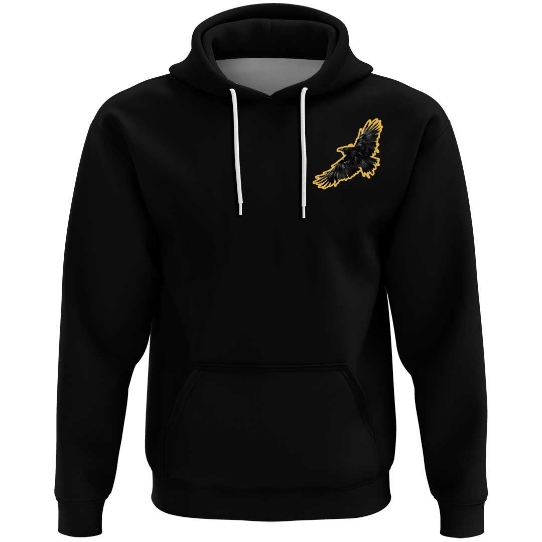 Viking Clothing Viking Raven Bird In Flight Hoodie RLT12