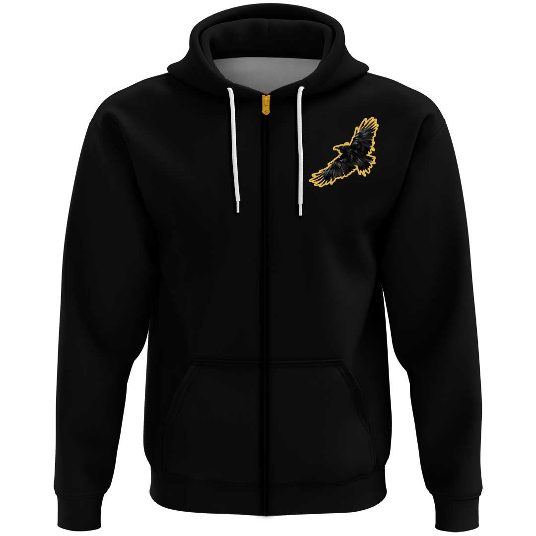 Viking Clothing Viking Raven Bird In Flight Hoodie RLT12