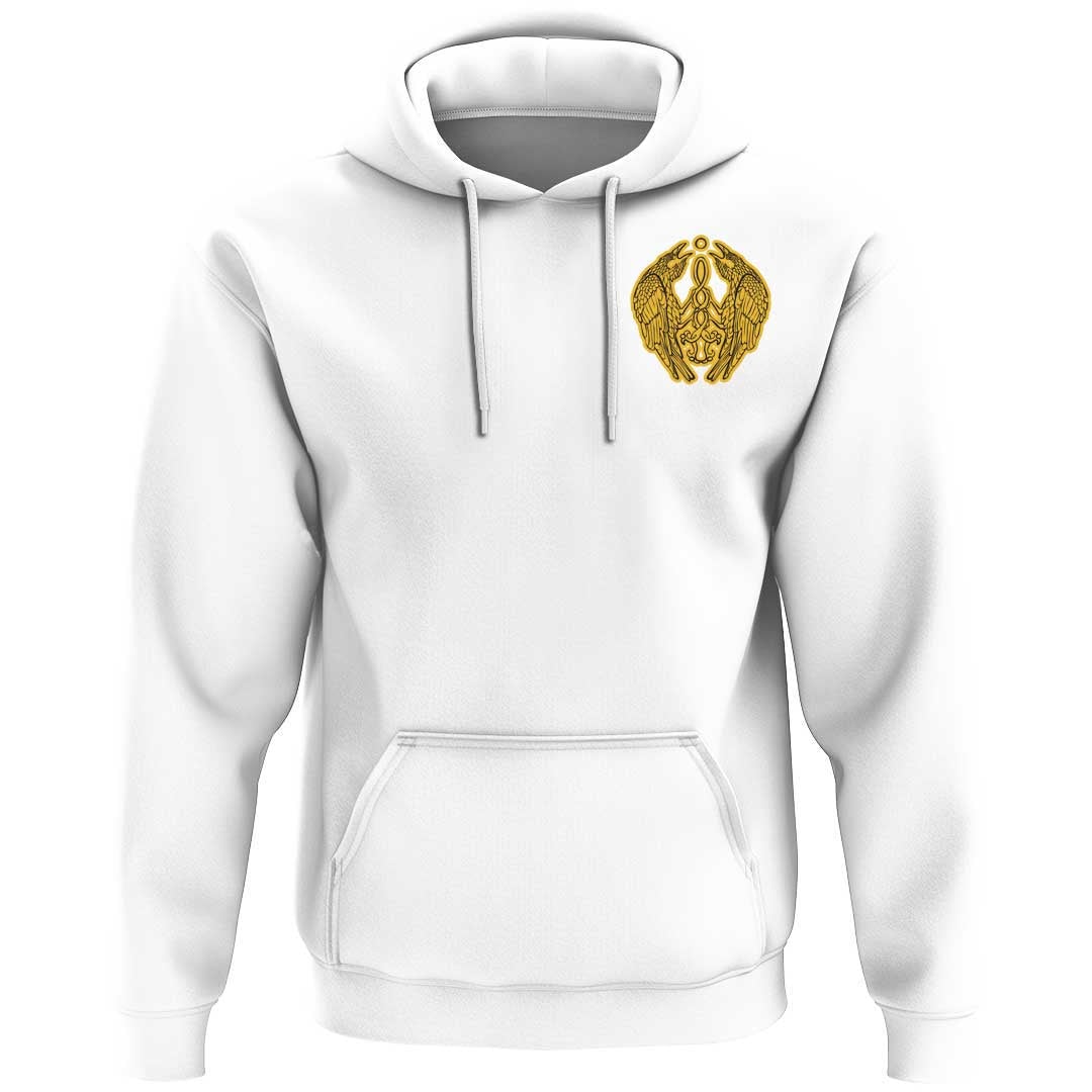 Viking Clothing Viking Raven Catching Sun Reflection Celtic Knot Black and White Hoodie RLT12