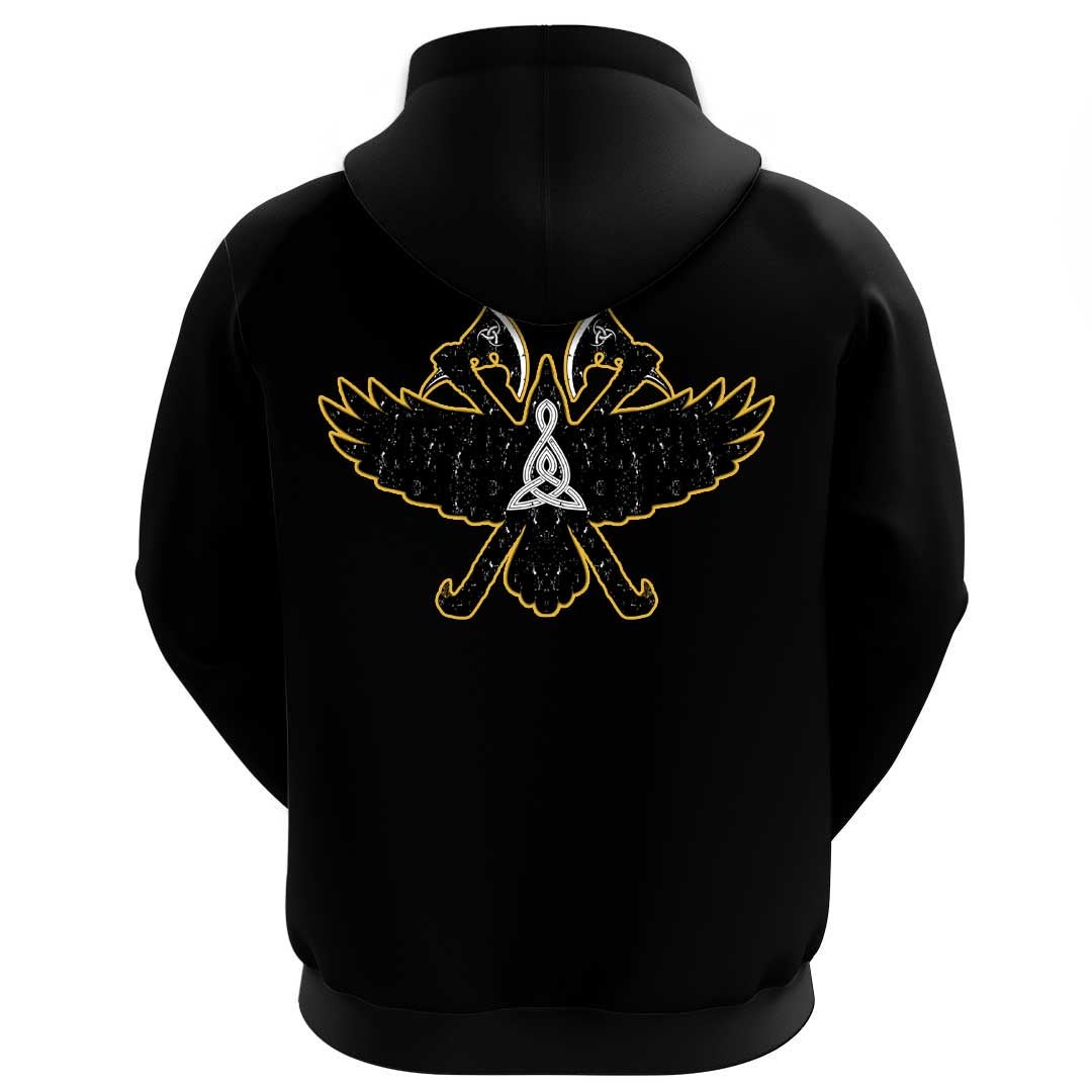 Viking Clothing Viking Raven and DoubleRavens Hoodie RLT12