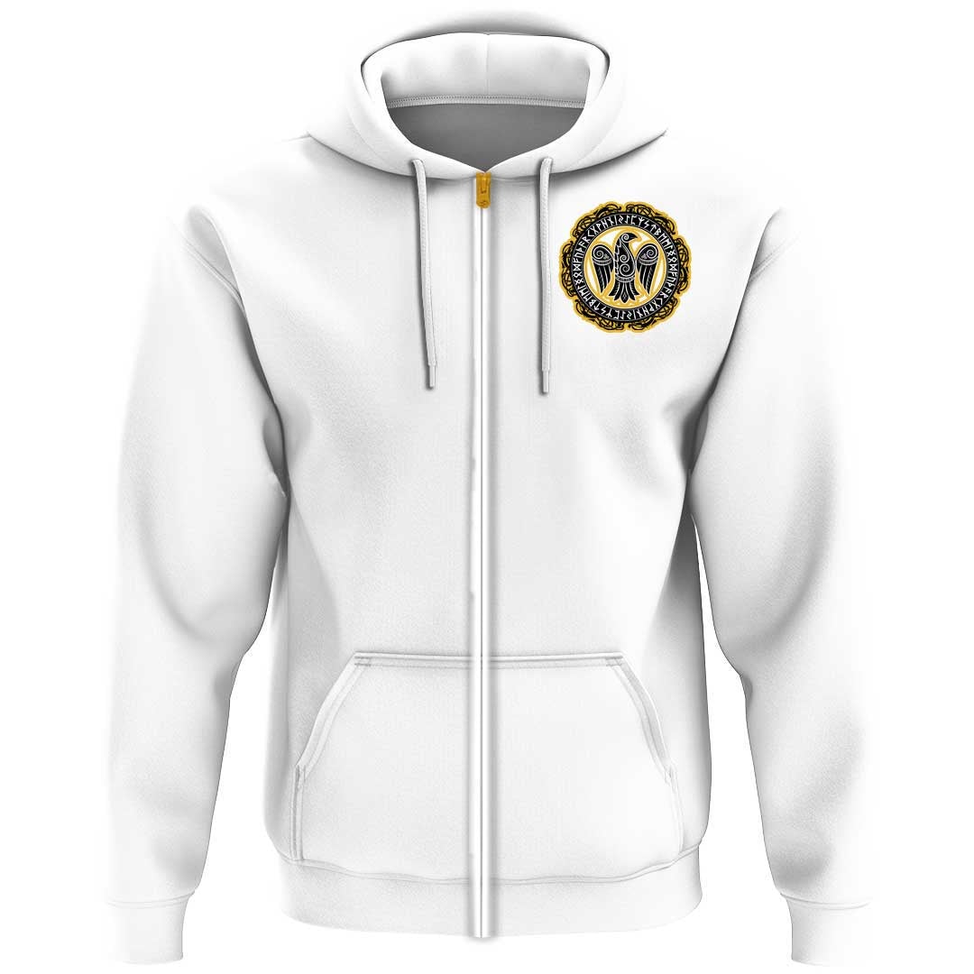 Viking Clothing Viking Raven and Runes 2 Hoodie RLT12