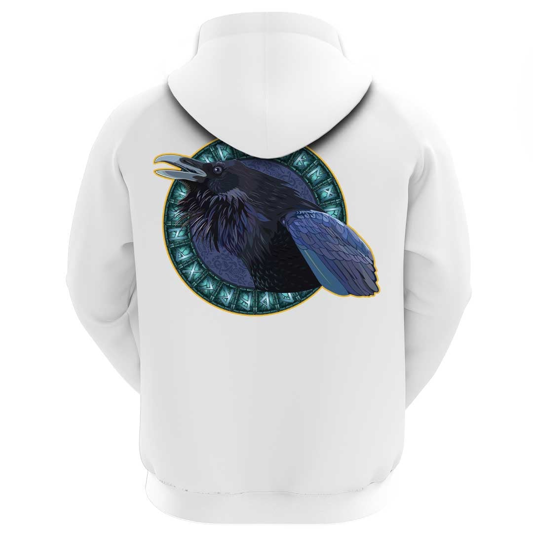 Viking Clothing Viking Raven and Runes Hoodie RLT12