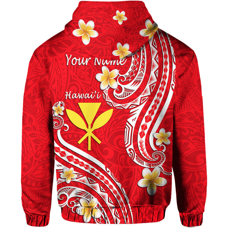 Custom Hawaii Hoodie Red Polynesian Line Style LT9