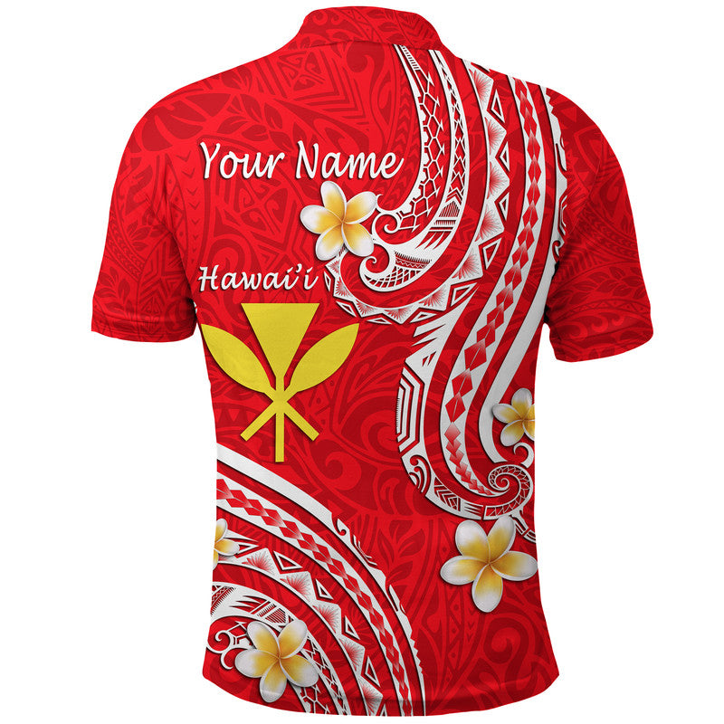 Custom Hawaii Polo Shirt Red Polynesian Line Style LT9