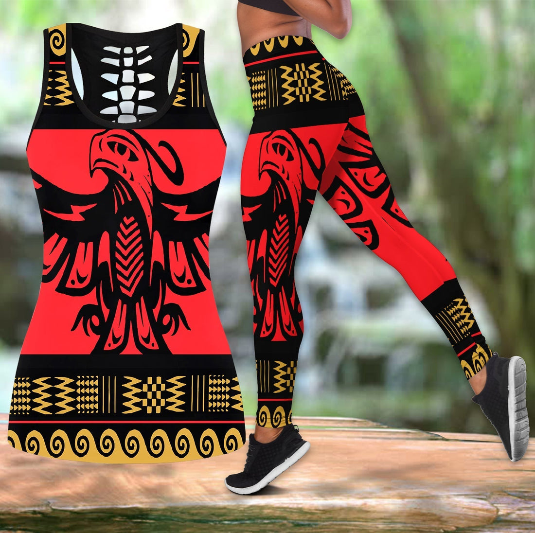 Red Phoenix Native American Tank Top and Leggings Set LT10