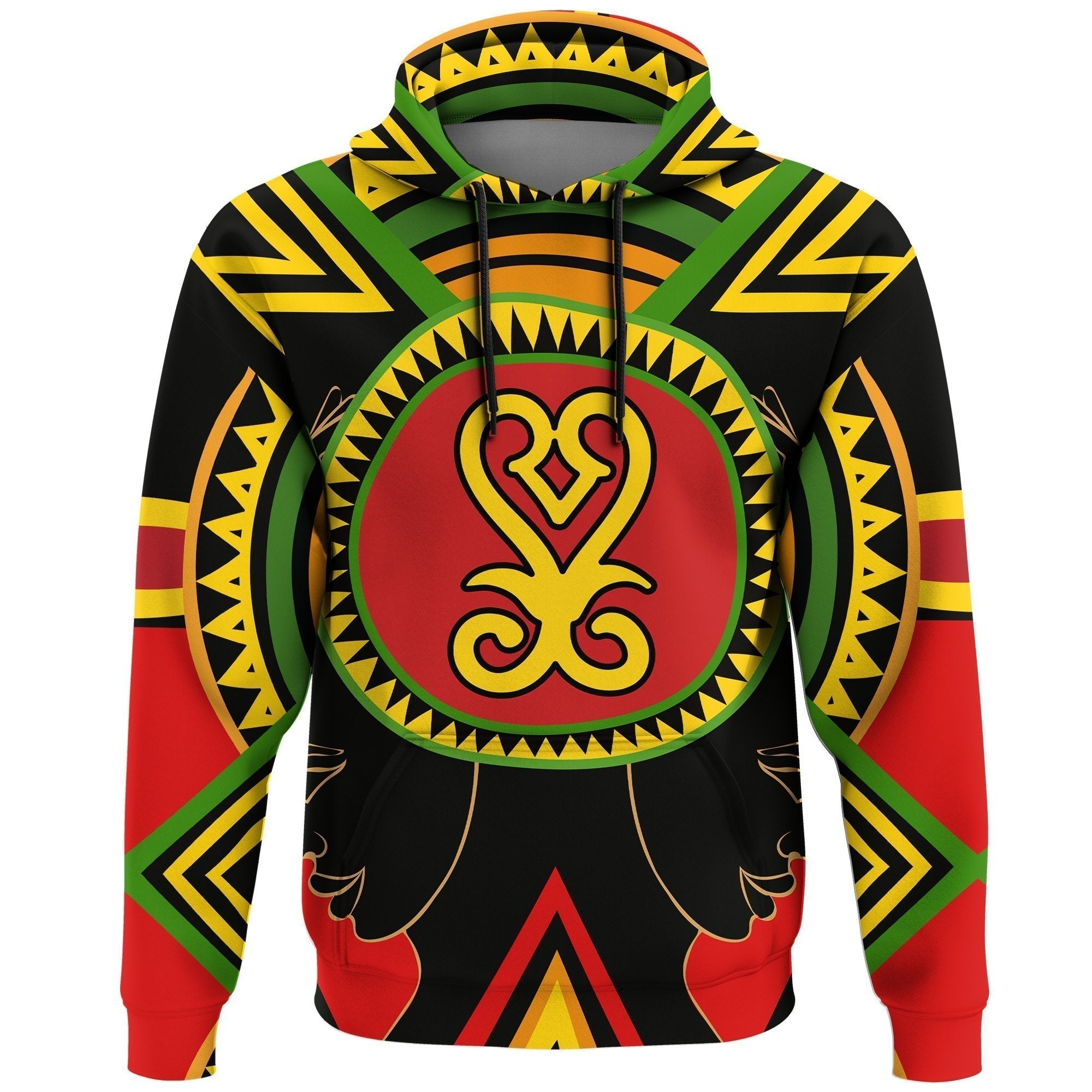 African Hoodie Adinkra Sankofa Pullover