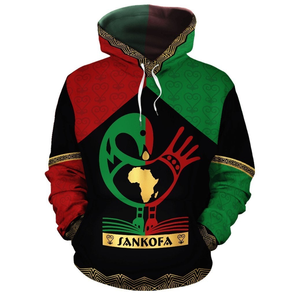 African Hoodie Sankofa Bird Pullover