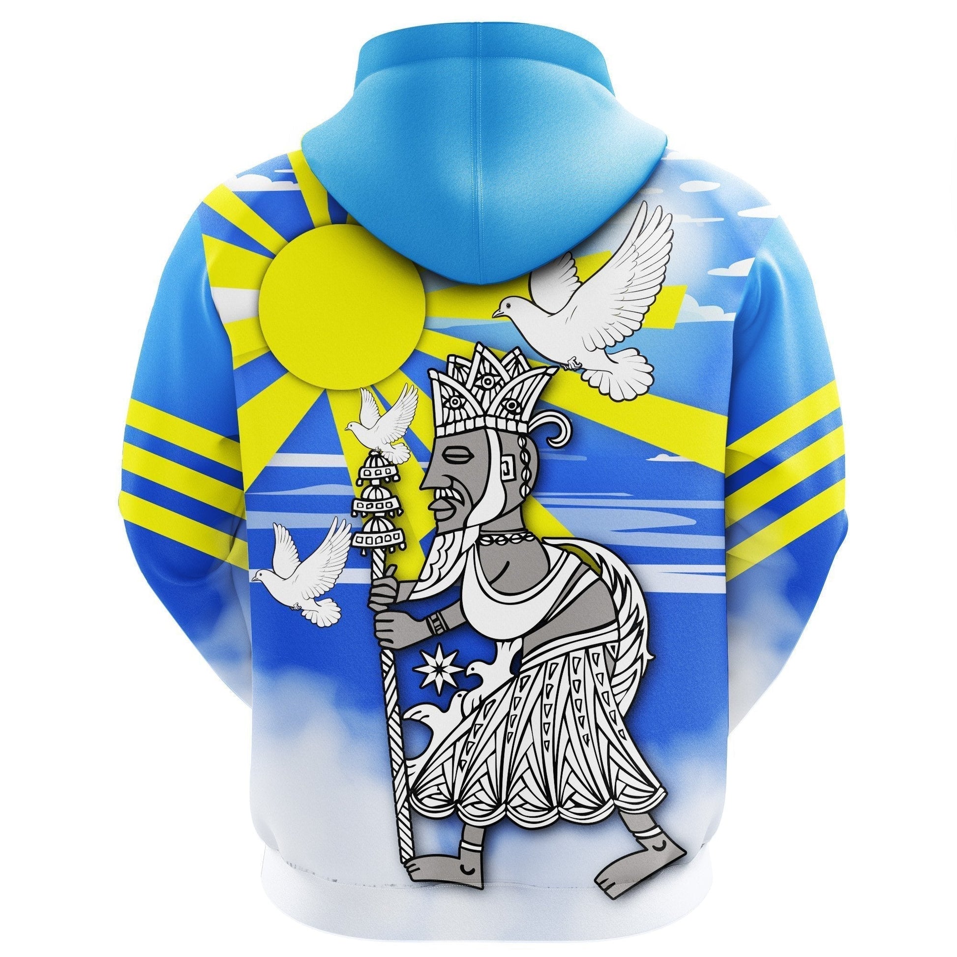 African Hoodie Orisha Obatala Yoruba Pullover Hoodie