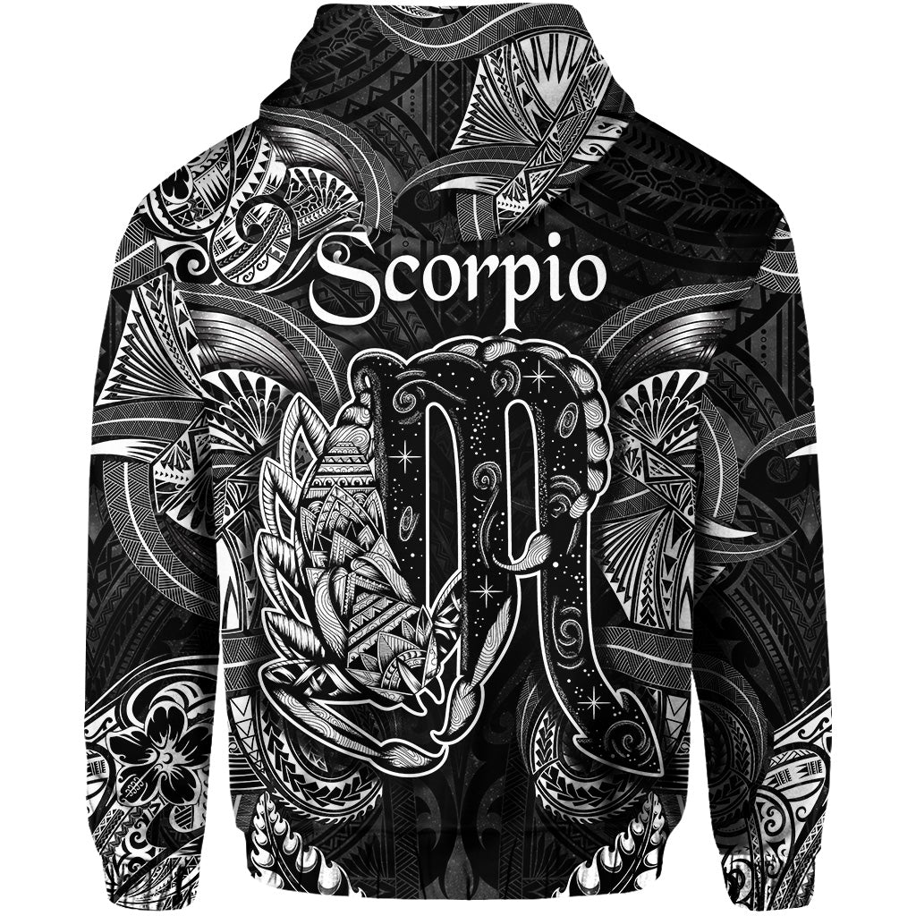 Scorpio Zodiac Polynesian Hoodie Unique Style Black LT8