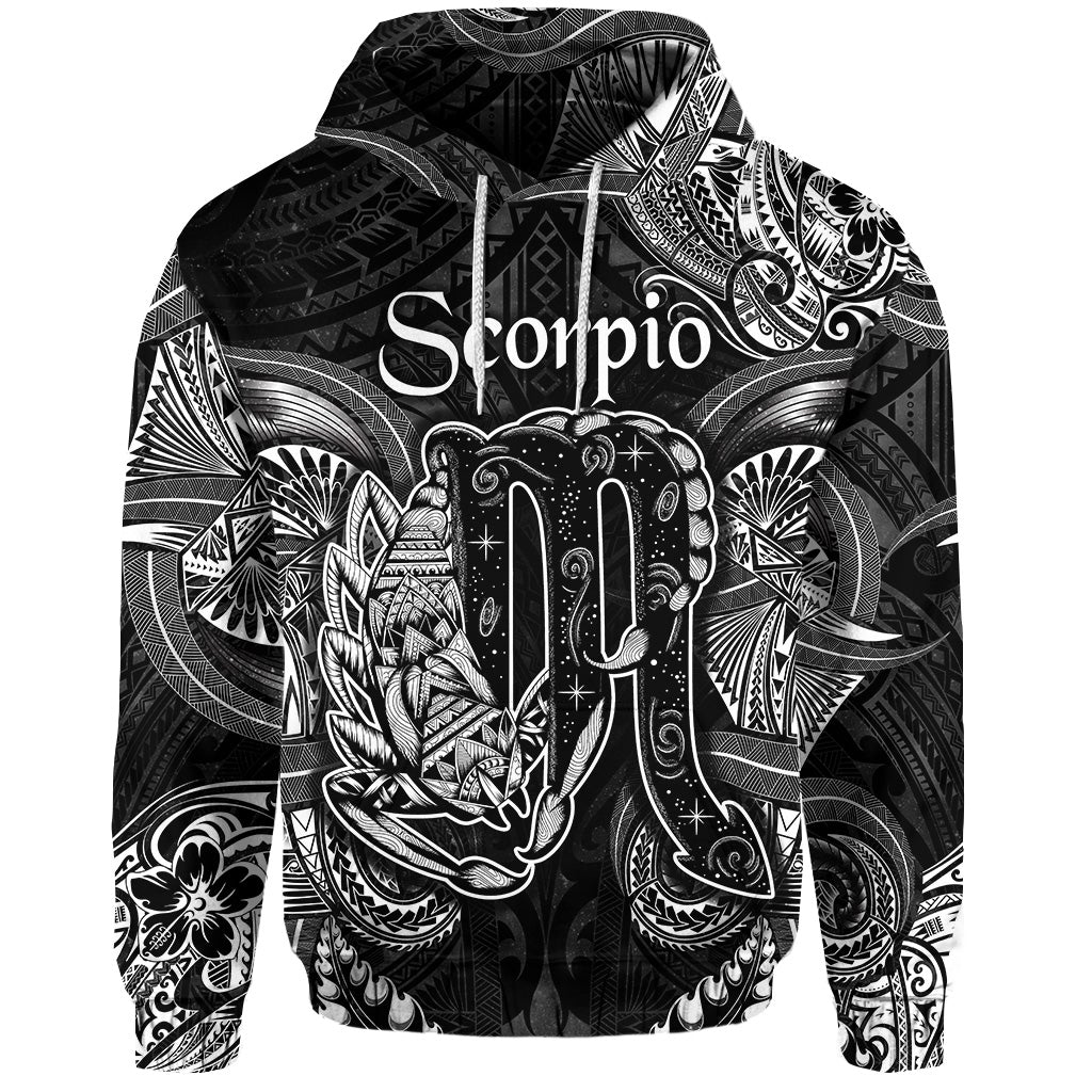 Custom Scorpio Zodiac Polynesian Hoodie Unique Style Black LT8