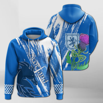 Scotland Grunge Style Unicorn and Thistle Hoodie LT7
