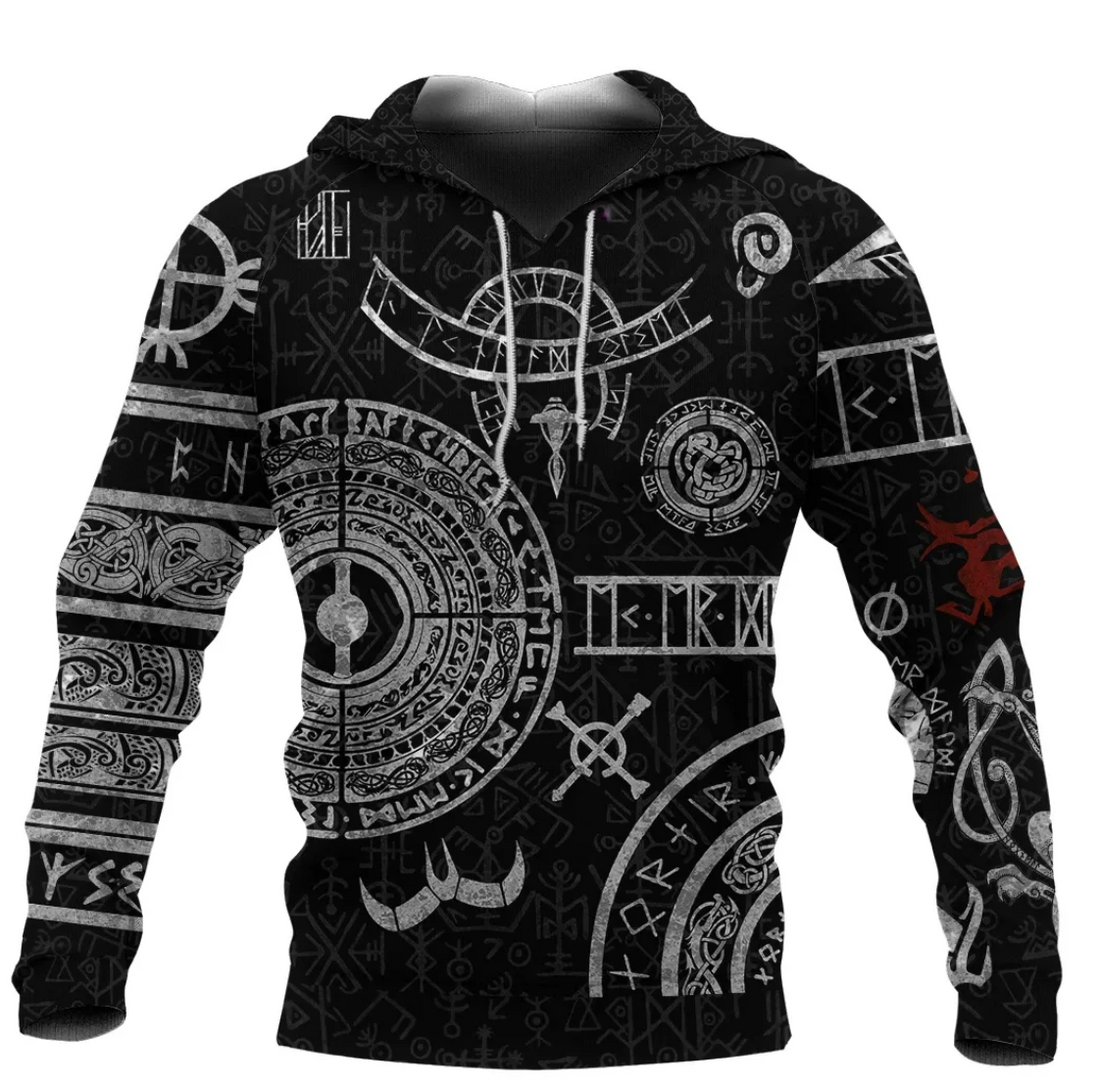Viking Hoodie Baldur Norse Mythology Tattoo RLT12