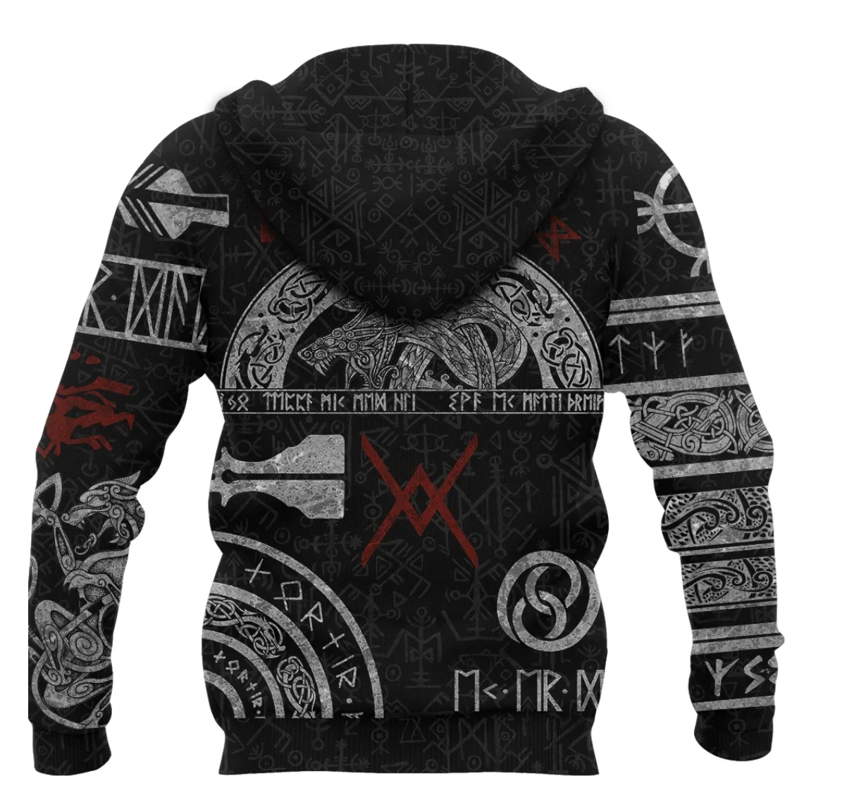 Viking Zip Hoodie - Baldur Norse Mythology Tattoo RLT12
