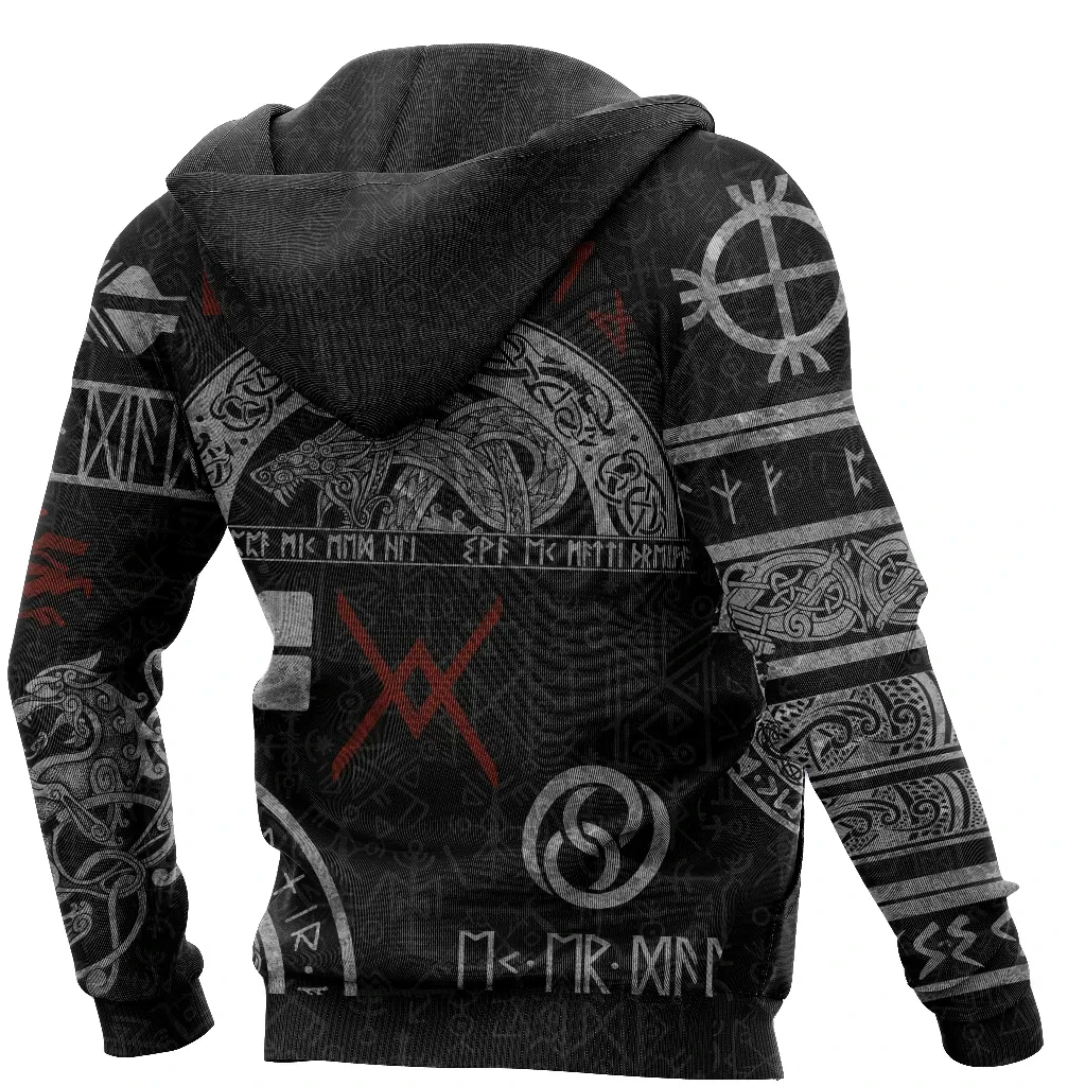 Viking Zip Hoodie - Baldur Norse Mythology Tattoo RLT12