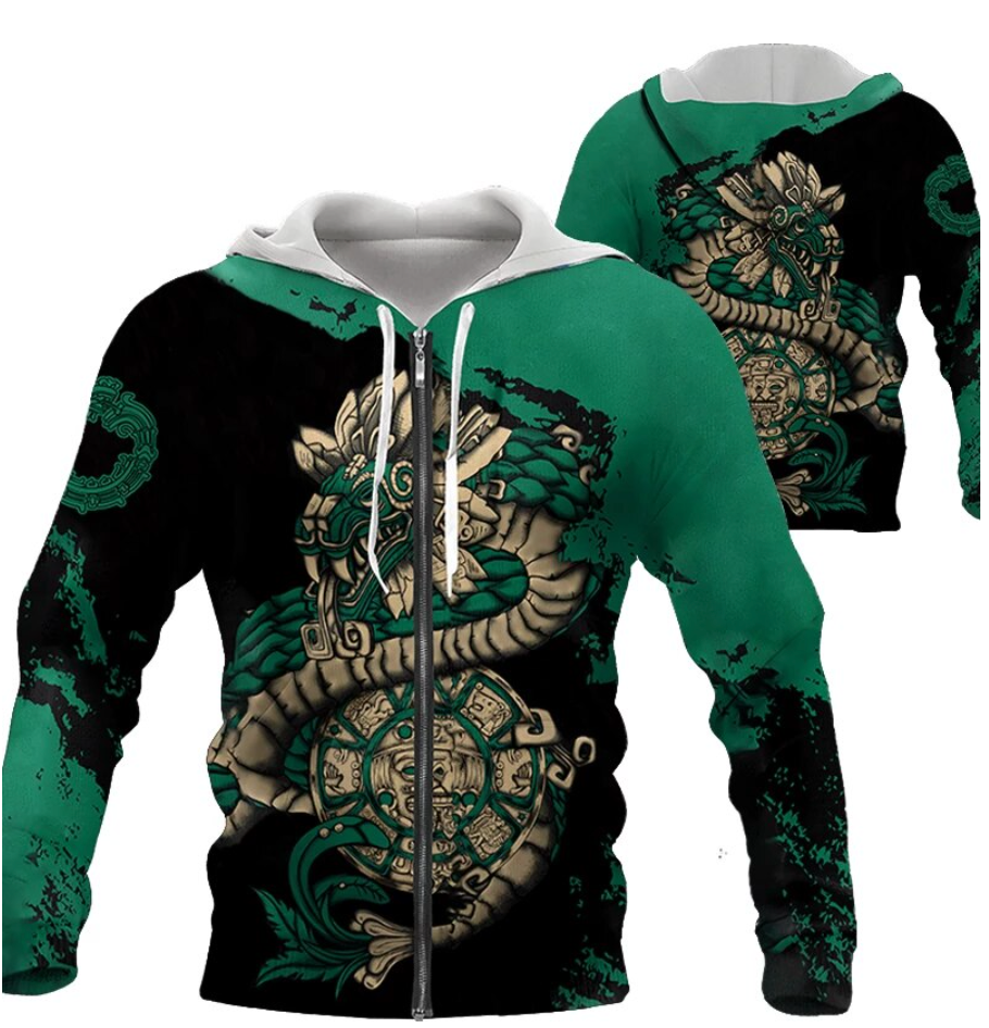 Viking Clothing Aztec Calendar Hoodie RLT12