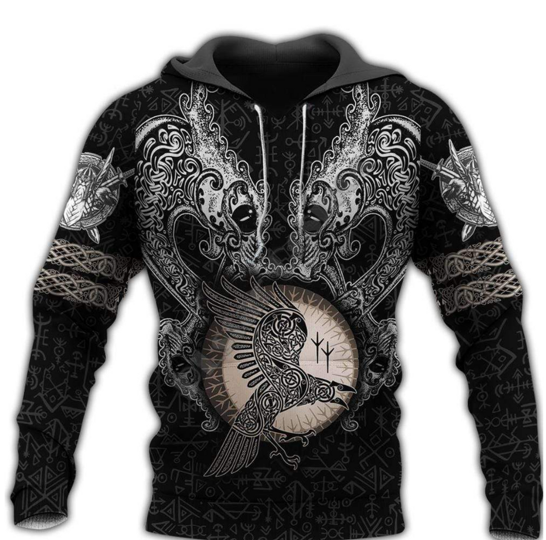 Viking Clothing Munin Arriving Hoodie RLT12
