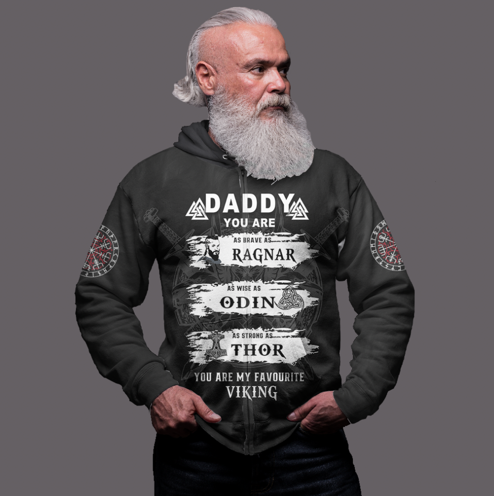 Viking Clothing Viking Daddy Zip Hoodie RLT12
