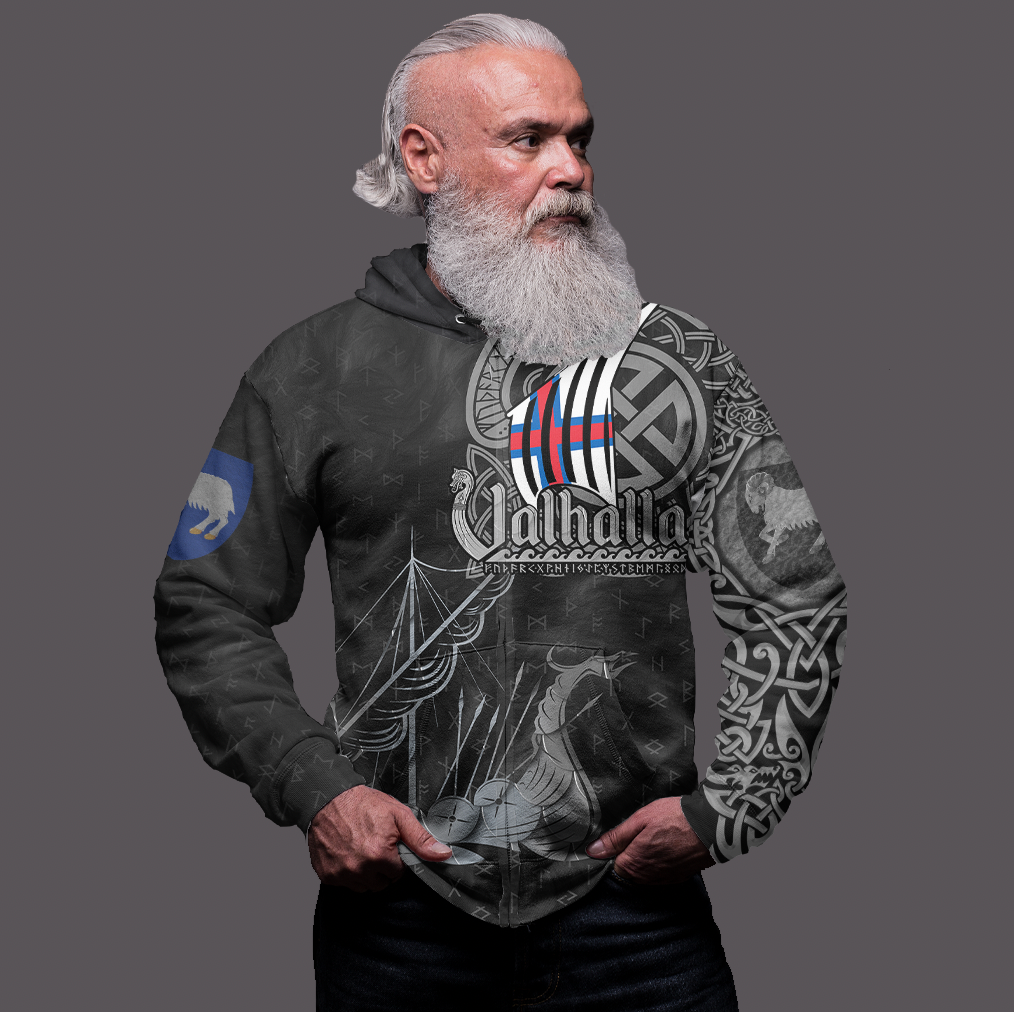 Viking Faroe Islands Drakkar Zip Hoodie RLT12