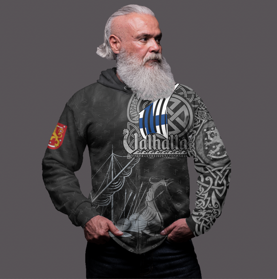 Viking Clothing Viking Finland Drakkar Zip Hoodie RLT12