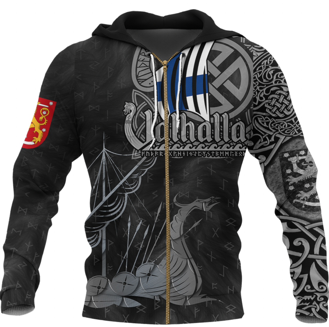 Viking Clothing Viking Finland Drakkar Zip Hoodie RLT12