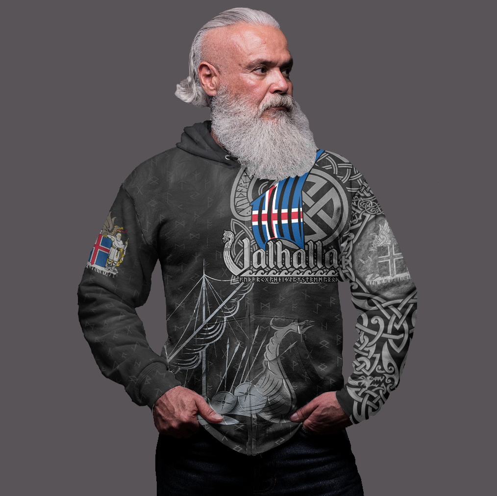 Viking Clothing Viking Iceland Drakkar Zip Hoodie RLT12