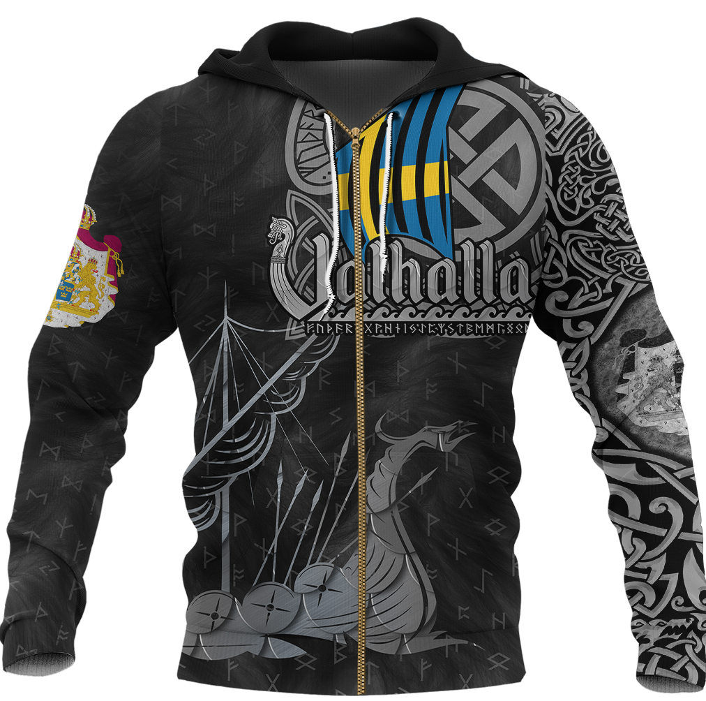 Viking Clothing Viking Sweden Drakkar Zip Hoodie RLT12
