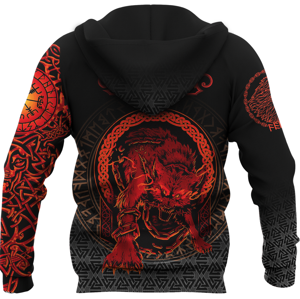 Viking Clothing Viking Fenrir Norse 3D Hoodie RLT12