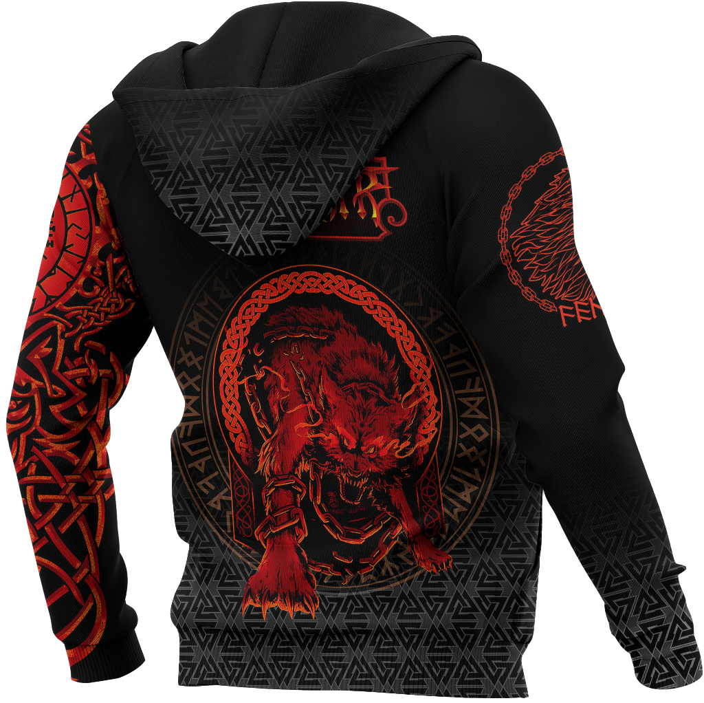 Viking Clothing Viking Fenrir Norse 3D Hoodie RLT12